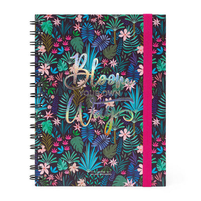 Legami Flora Large Spiral Notebook - Lined