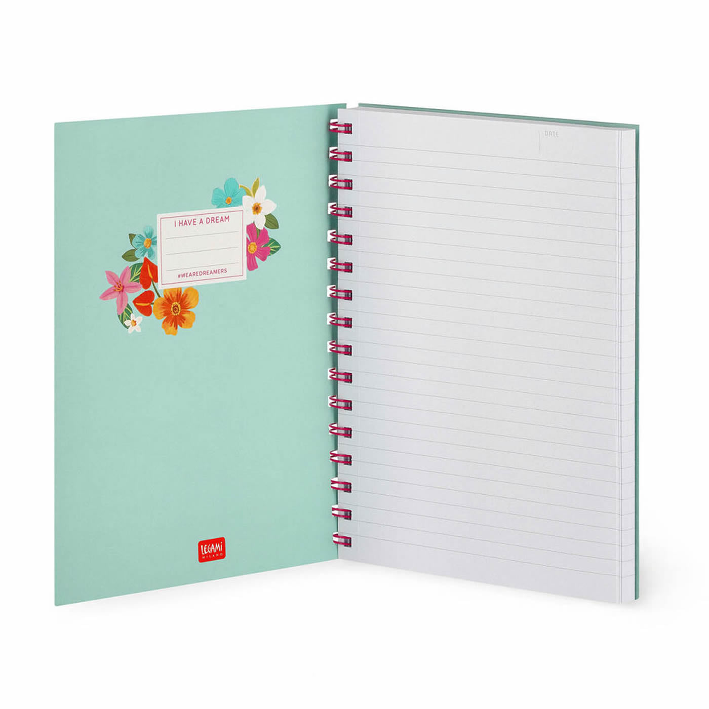 Legami Flowers Large Spiral Notebook - Lined