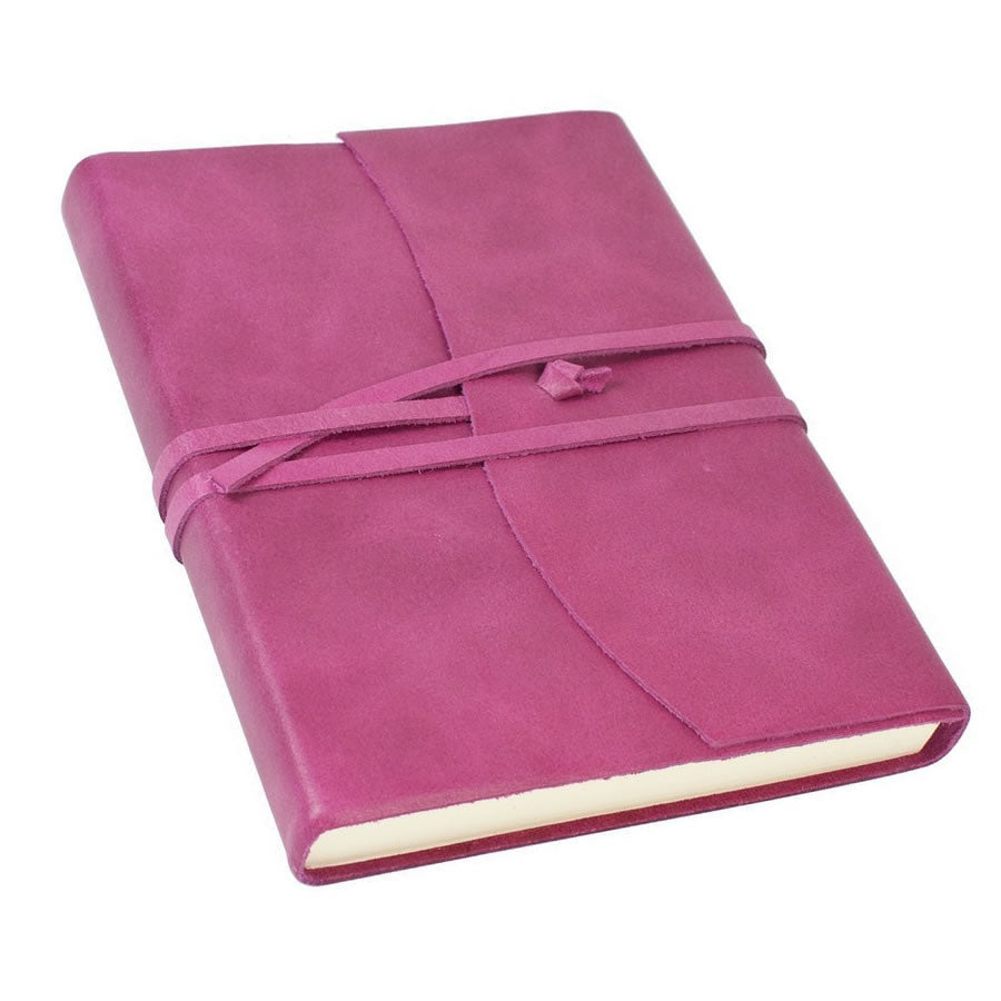 Amalfi Medium Raspberry Leatherbound Journal