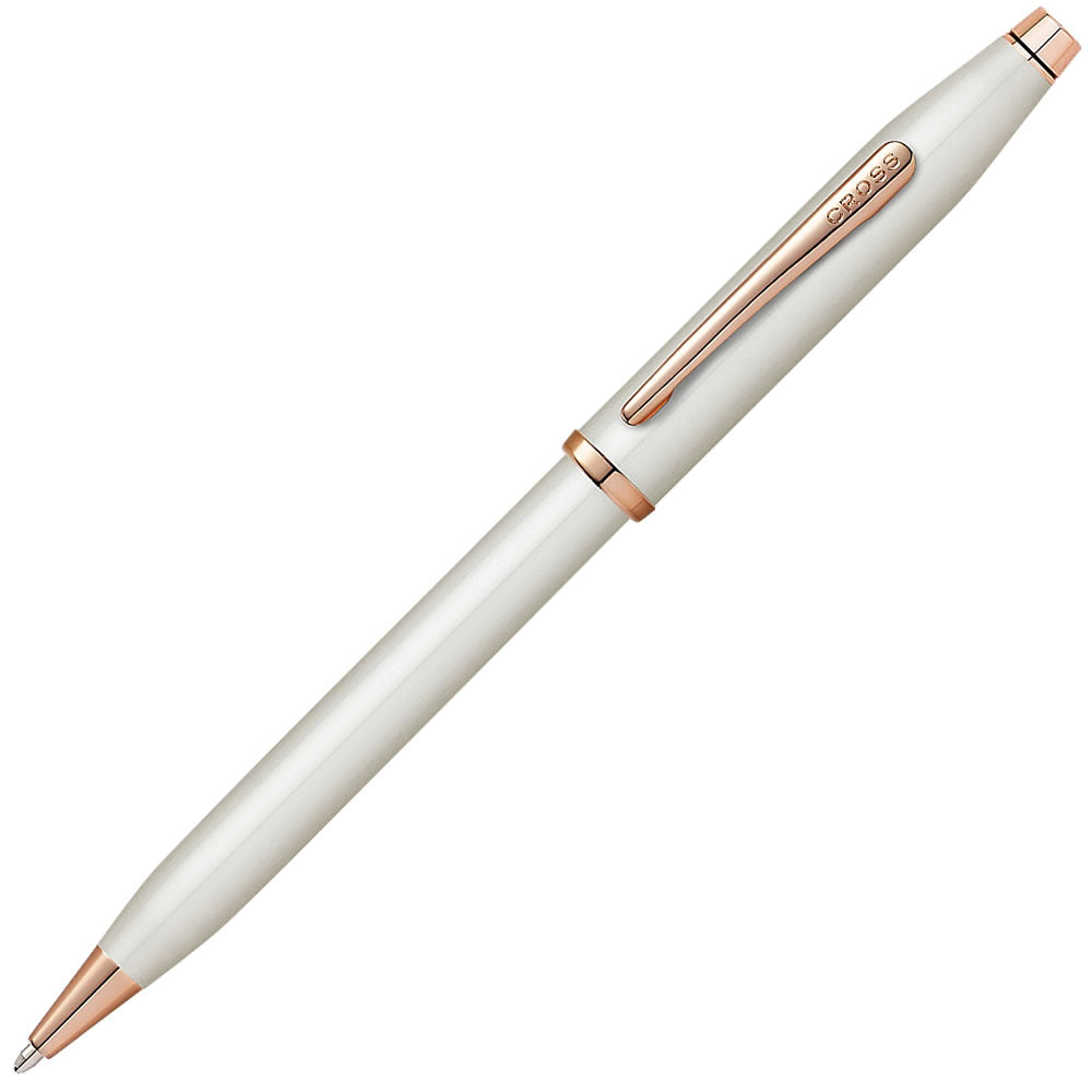 Cross Century II Pearlescent White & Rose Gold Ballpoint Pen