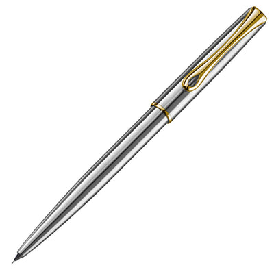 Diplomat Traveller Stainless Steel & Gold Mechanical Pencil