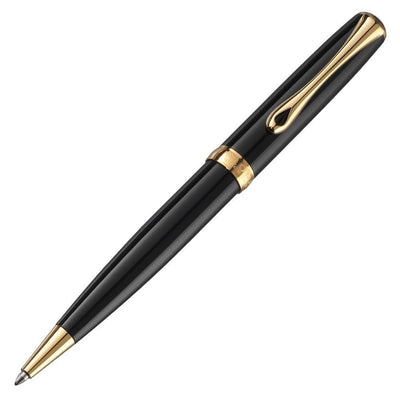 Diplomat Excellence A2 Black Lacquer & Gold Ballpoint Pen