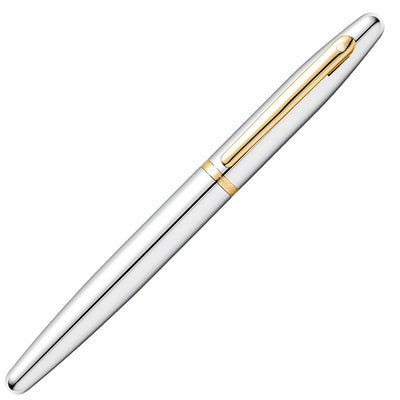 Sheaffer VFM Fountain Pen - Polished Chrome with Gold Trim