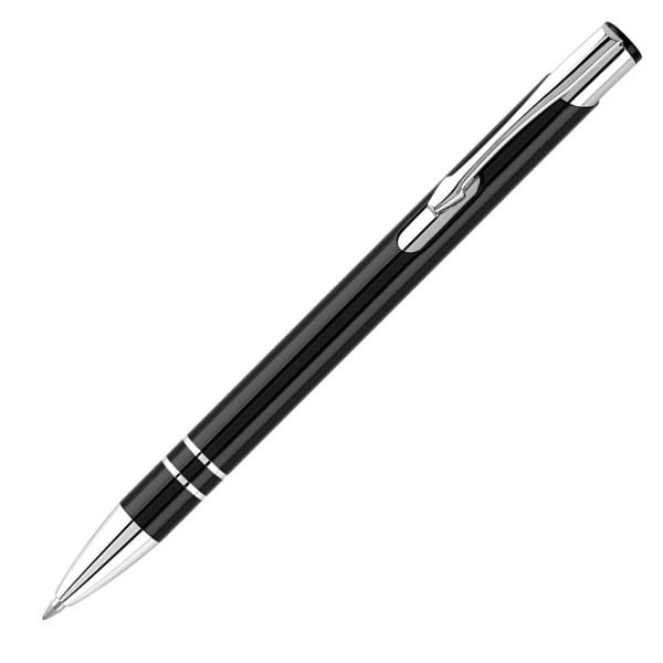 Promotional Pens Personalised Engraved Eleem Metal Ballpoint Pen - Black