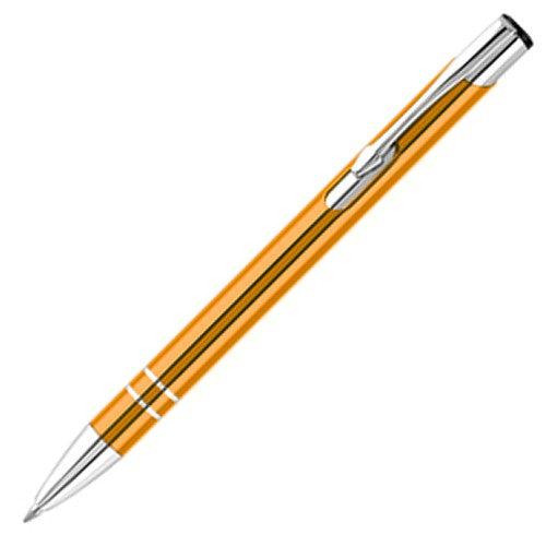 Promotional Pens Personalised Engraved Eleem Metal Ballpoint Pen - Orange