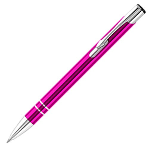 Promotional Pens Personalised Engraved Eleem Metal Ballpoint Pen - Pink