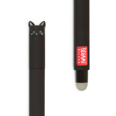 Legami Black Erasable Gel Pen - Cat