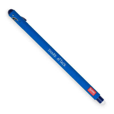 Legami Blue Erasable Gel Pen - Shark