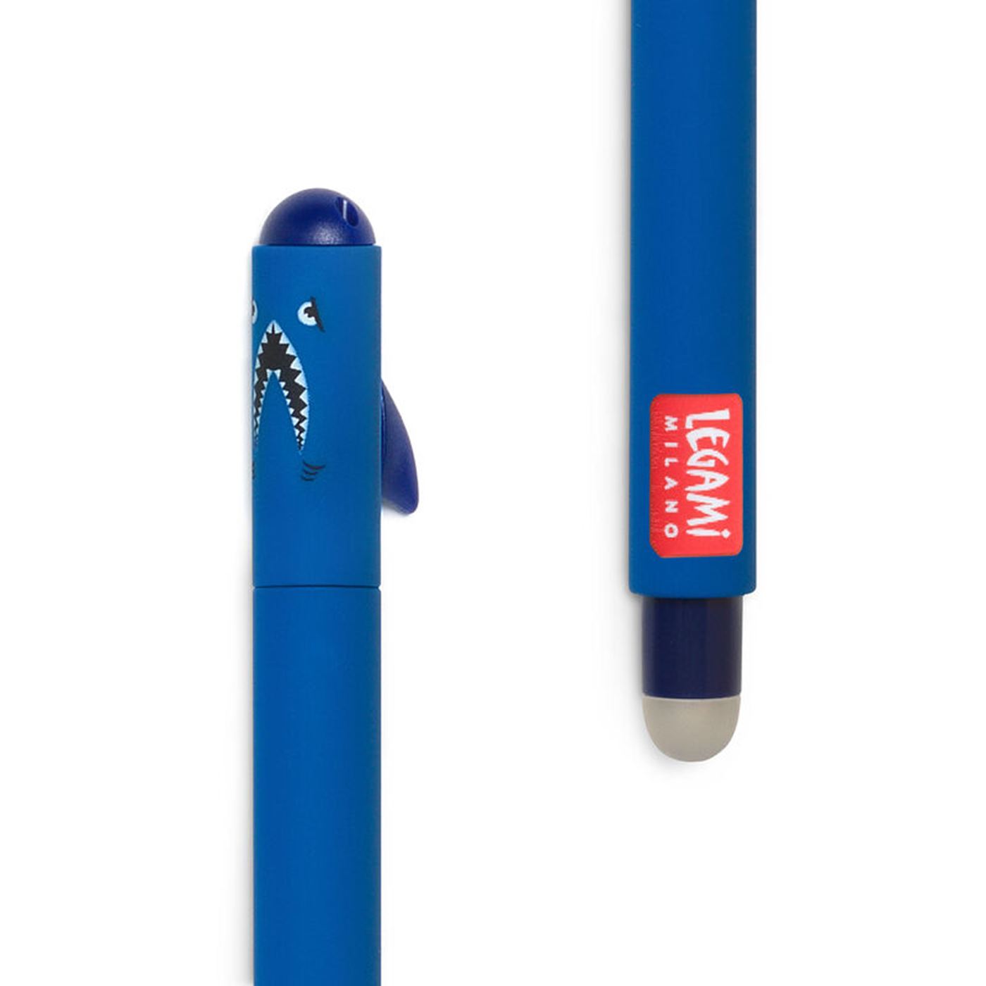 Legami Blue Erasable Gel Pen - Shark