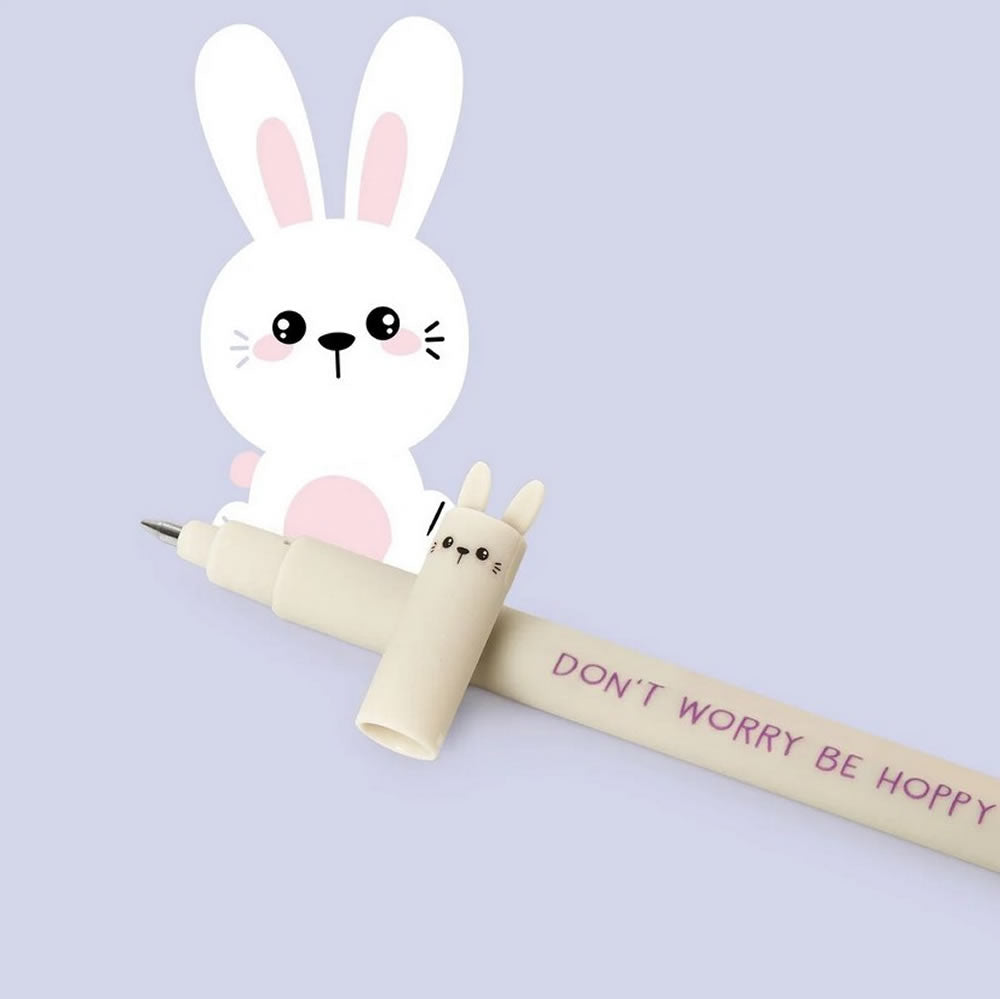 Legami Purple Erasable Gel Pen - Bunny