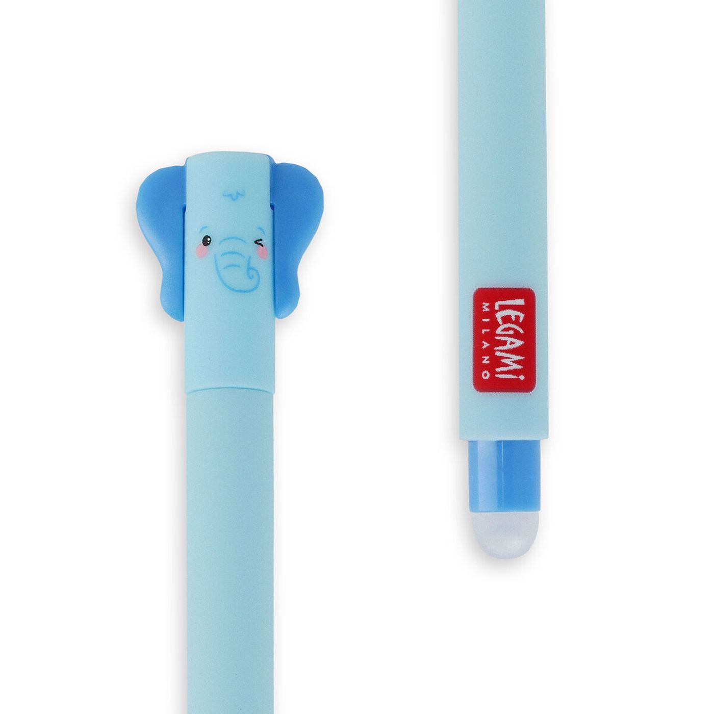 Legami Blue Erasable Gel Pen - Elephant