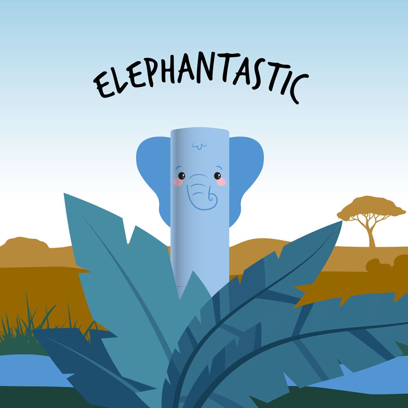 Legami Blue Erasable Gel Pen - Elephant
