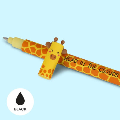 Legami Black Erasable Gel Pen - Giraffe