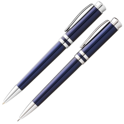 Franklin Covey by Cross - Freemont Blue Lacquer Ballpoint Pen & Pencil Set