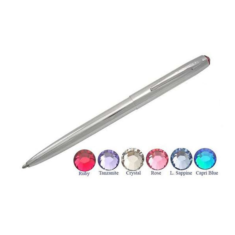 Fisher Space - Chrome Ruby Crystal Cap-O-Matic Space Pen