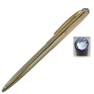 Fisher Space - Gold Light Sapphire Crystal Cap-O-Matic Space Pen