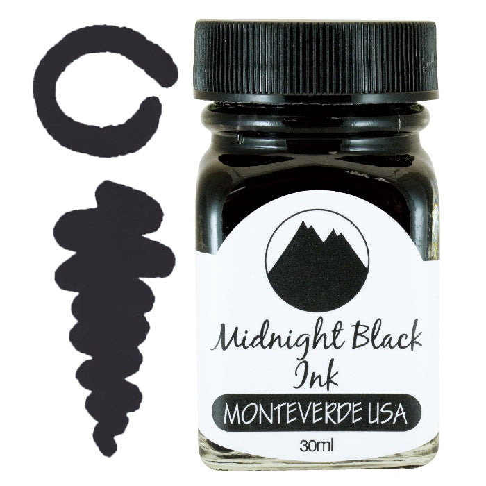 Monteverde Bottled Fountain Pen Ink 30 ml - Midnight Black