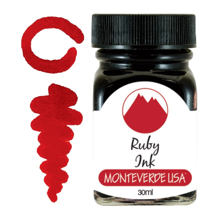 Monteverde Gemstone Bottled Fountain Pen Ink 30 ml - Ruby