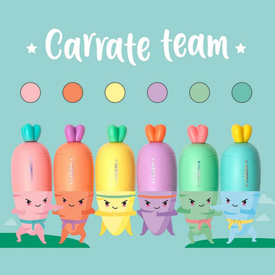 Legami Carrate Team - Set of 6 Mini Highlighters