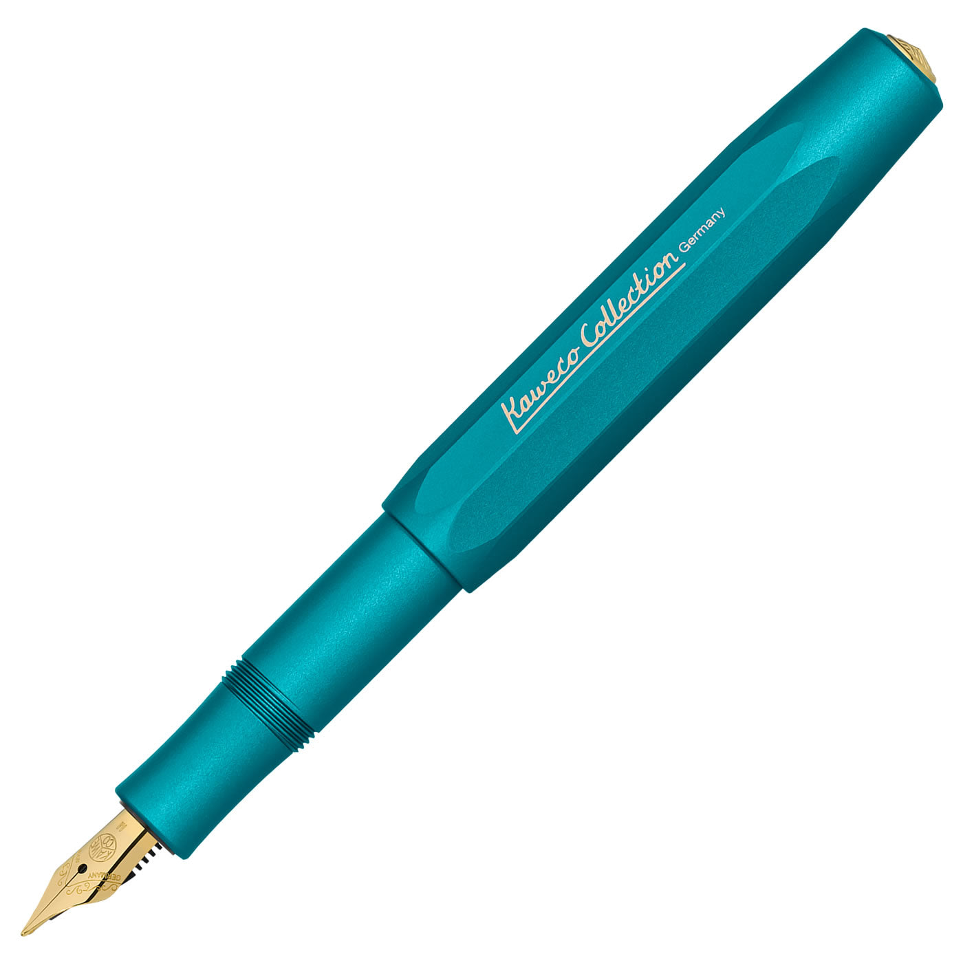 Kaweco Sport Füllhalter Iguana Blue – Limitierter Aluminium-Füller Mit Goldfeder Für Tintenpatronen