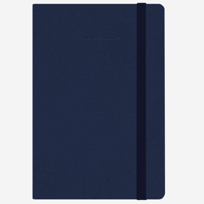 Legami My Notebook Large - Deep Graphite, 192 Pages, Softcover With Elastic Closure, 17x24 Cm