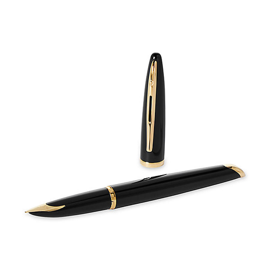 Waterman Carene Fountain Pen - Black Lacquer Gold Trim
