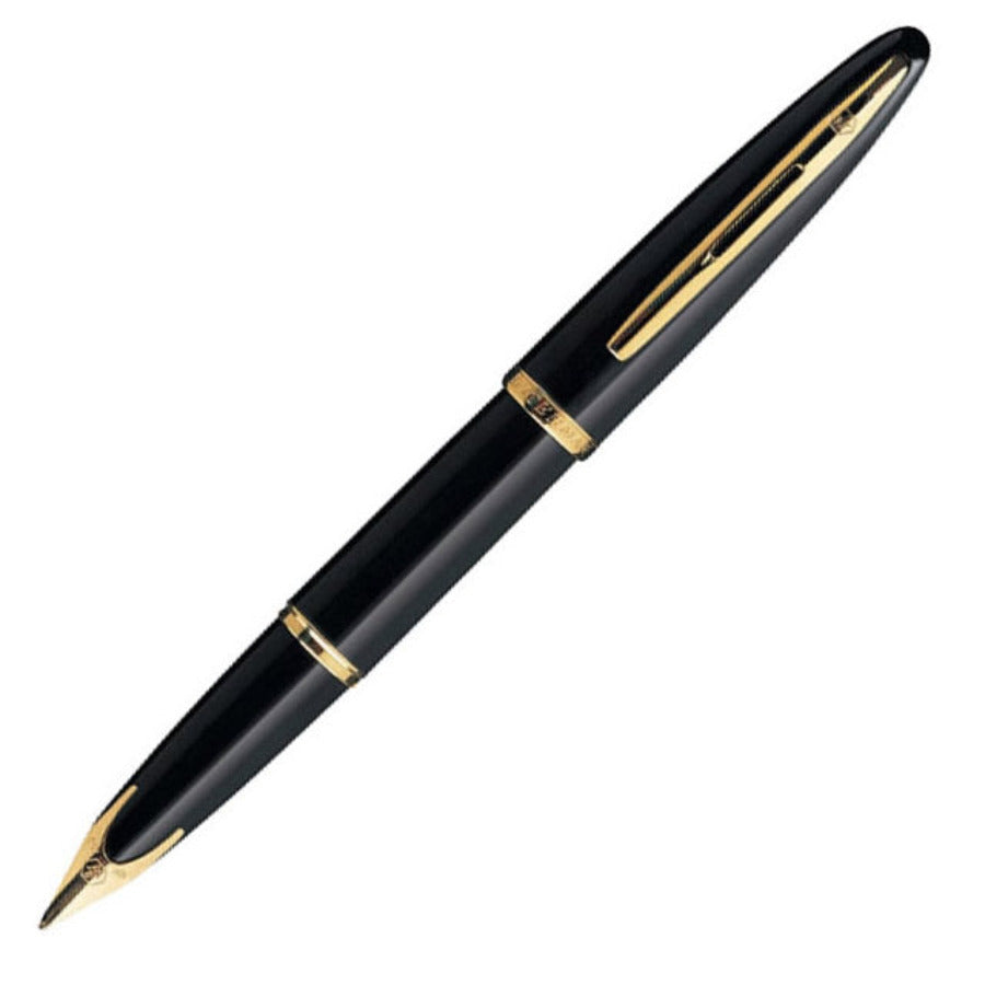 Waterman Carene Fountain Pen - Black Lacquer Gold Trim
