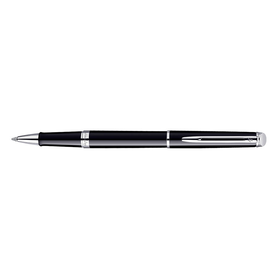 Waterman Hemisphere Rollerball Pen - Shiny Black with Chrome Trim
