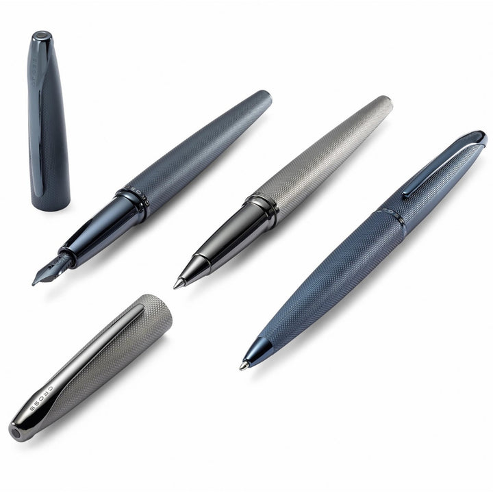 Cross ATX Sandblasted Dark Blue Ballpoint Pen Executive Pens Direct