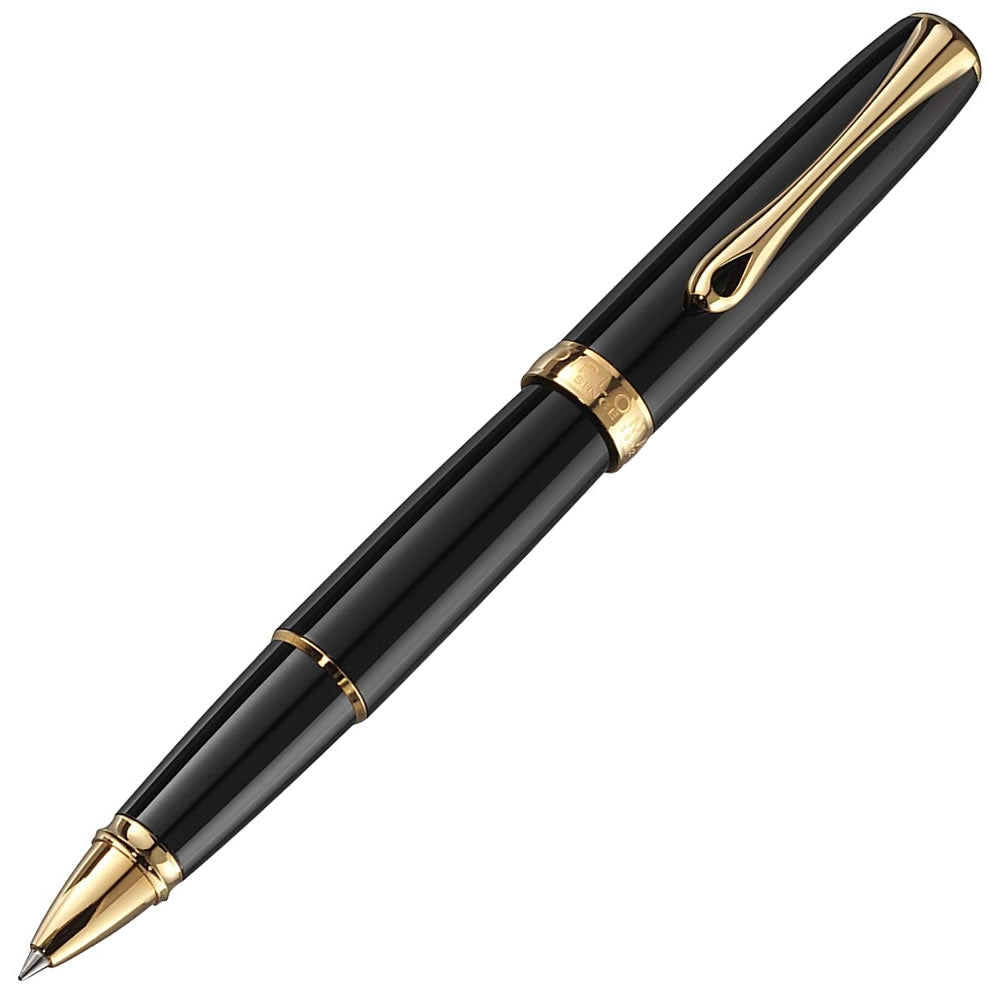 Diplomat Excellence A2 Black Lacquer & Gold Rollerball