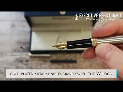 Waterman Hemisphere Fountain Pen - Stainless Steel Gold Trim