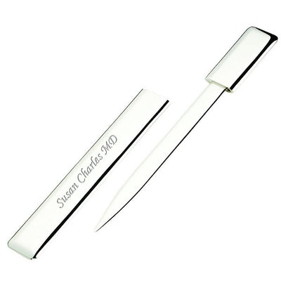 Silver Plated Letter Opener With Cover