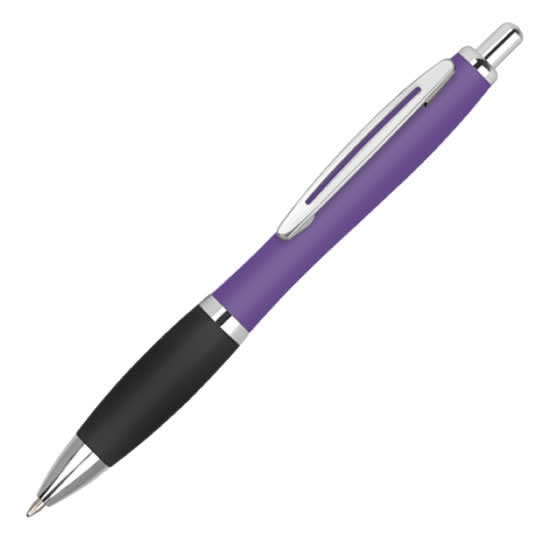 Purple Contour Metal Soft Touch Ballpoint Pen