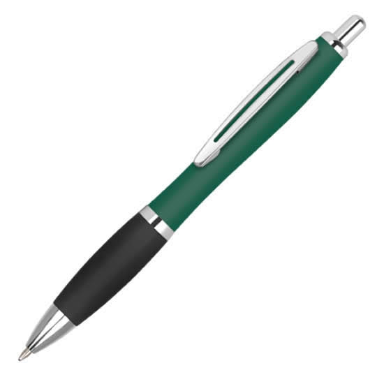 Green Contour Metal Soft Touch Ballpoint Pen