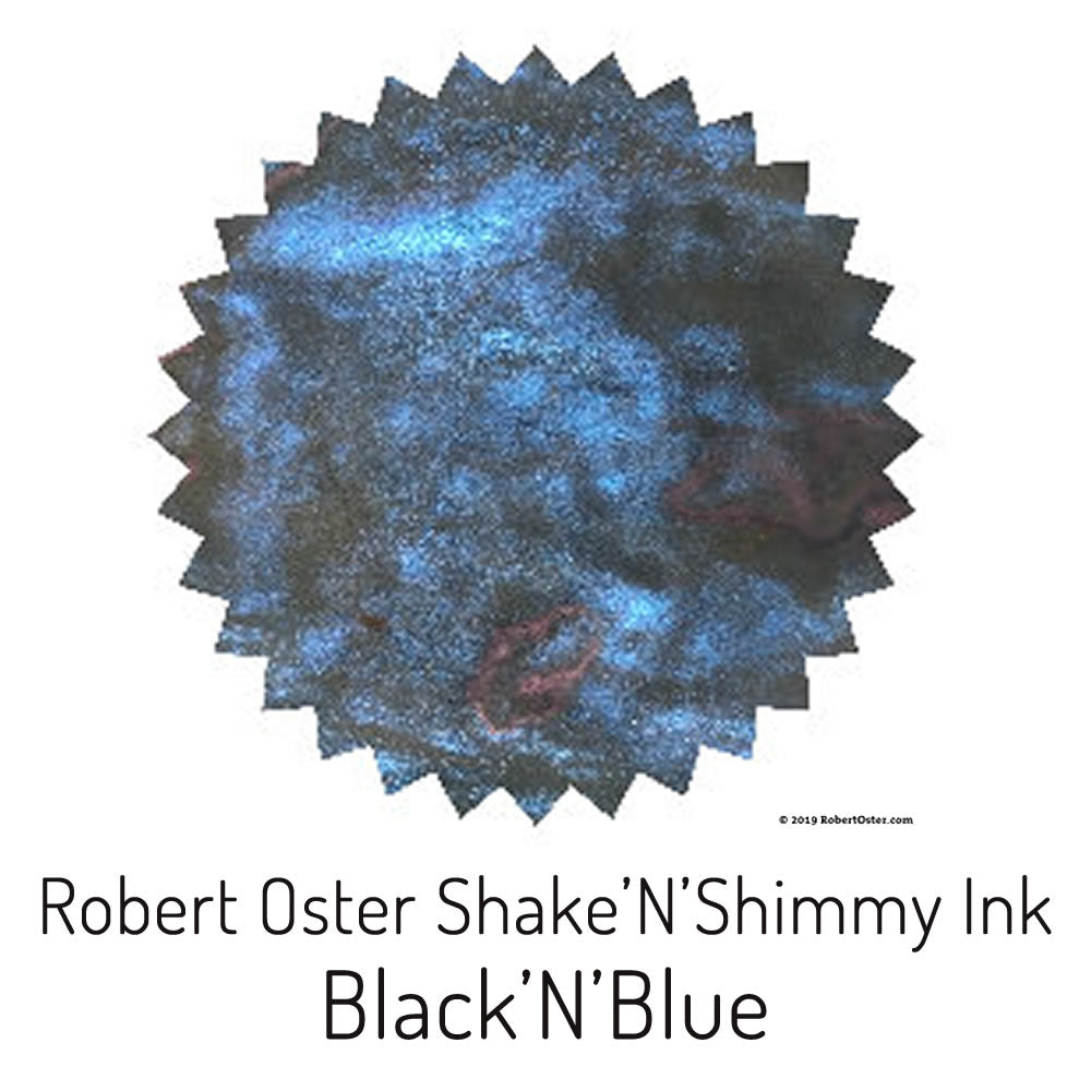 Robert Oster Shake'N'Shimmy Shimmering Ink - Black'N'Blue 50ML