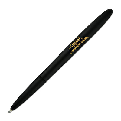 Fisher Space Bullet - Black Laser Engraved Logo Pen