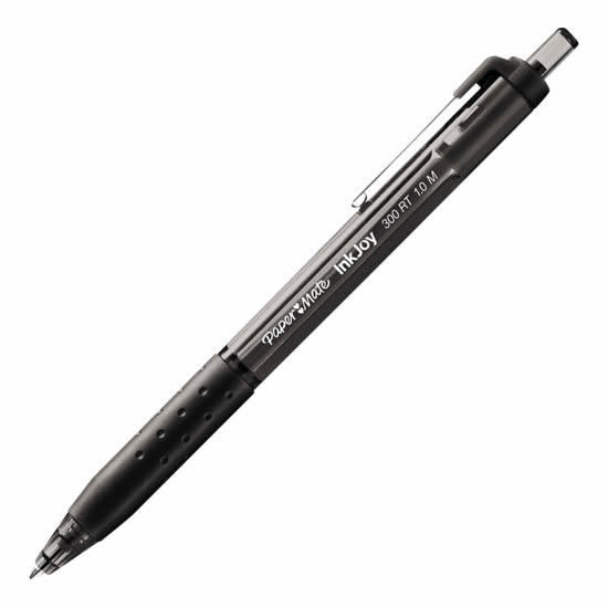 Paper Mate Inkjoy 300 Retractable Ballpoint Pen Medium Black x 2