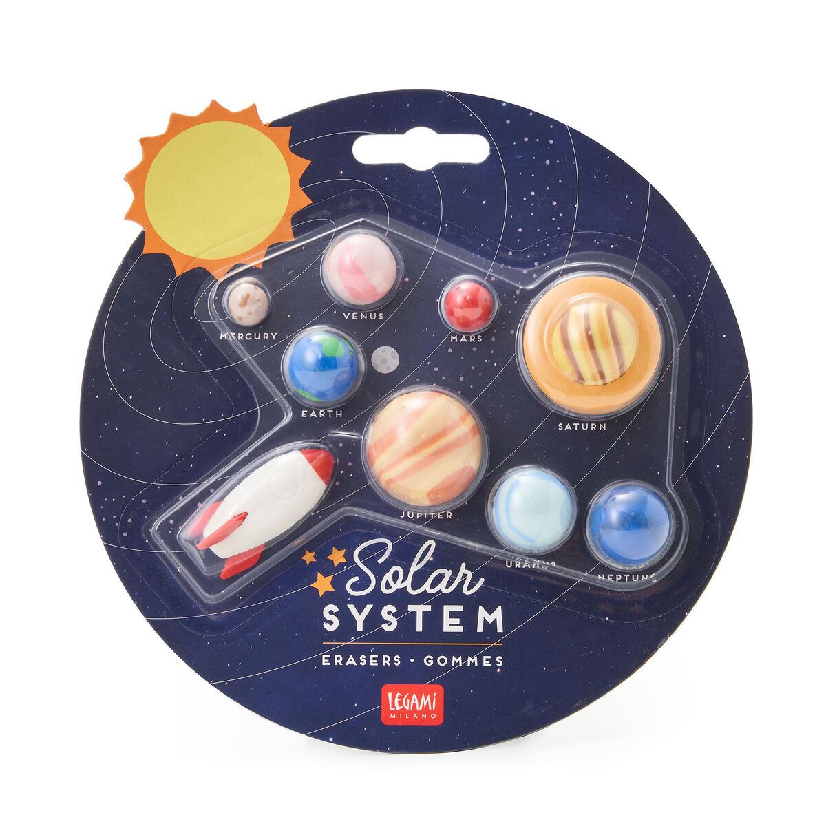 Legami Solar System - Set of 9 Erasers