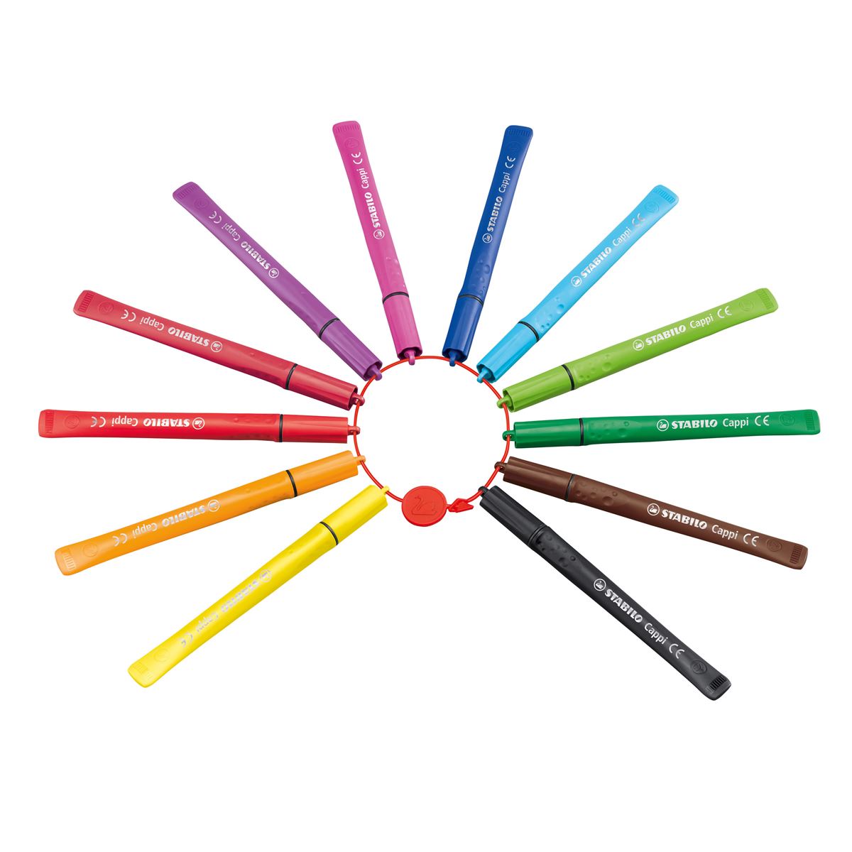 STABILO Cappi Colouring Pens - Set of 12 Felt Tips