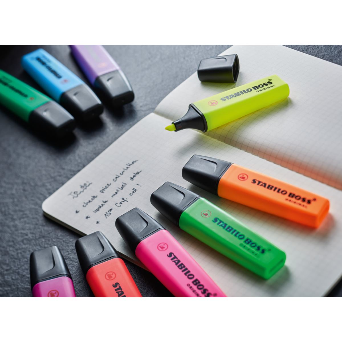 STABILO BOSS Original Highlighters - Set of 6 Neon Pens