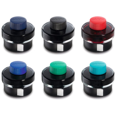 Lamy T52 Bottled Inks 50ml - Dark Lilac, Black, Blue, Red, Blue/Black, Green & Turquoise